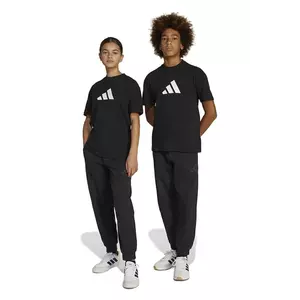 adidas pantaloni de trening pentru copii culoarea negru, cu imprimeu, JC7566 imagine