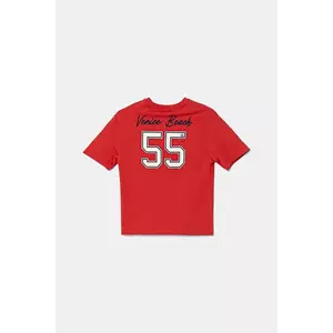 United Colors of Benetton tricou de bumbac pentru copii culoarea bordo, cu imprimeu, 3I1XC10O4 imagine