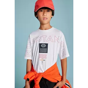 Mayoral tricou de bumbac pentru copii culoarea alb, cu imprimeu, 6011 imagine