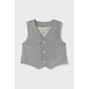 Mayoral vestă din amestec de in pentru bebeluși culoarea gri, 1303 imagine