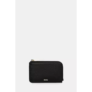 BOSS portofel de piele femei, culoarea negru, 50536384 imagine