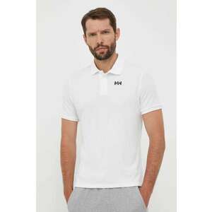 Helly Hansen tricou polo barbati, culoarea alb, cu imprimeu imagine