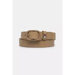 Tommy Jeans curea din piele intoarsa culoarea verde, AW0AW17392 imagine