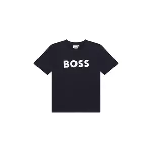 BOSS tricou de bumbac pentru copii culoarea negru, cu imprimeu, J25P24 imagine