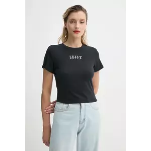 Levi's tricou din bumbac femei, culoarea negru, A8798 imagine