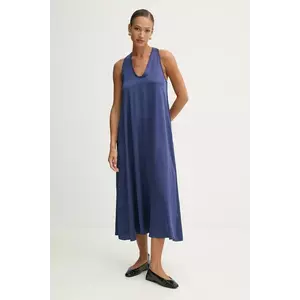 Fracomina rochie culoarea bleumarin, maxi, oversize, FS25SD3005W64101 imagine
