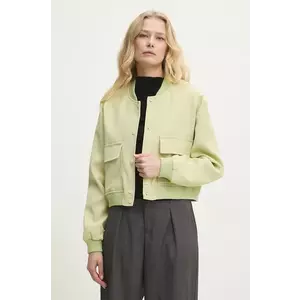 Answear Lab geaca bomber femei, culoarea verde, de tranzitie imagine