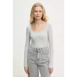 Answear Lab longsleeve femei, culoarea gri imagine