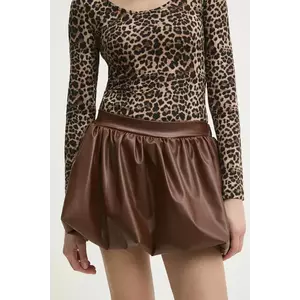 Answear Lab fustă culoarea maro, mini, evazati imagine
