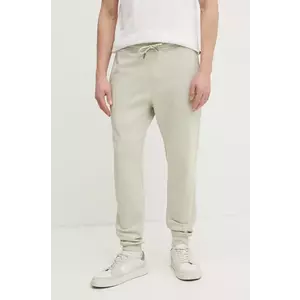 BOSS Orange pantaloni de trening din bumbac barbati, culoarea bej, neted, 50533392 imagine