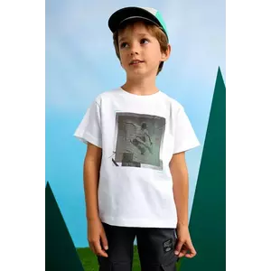 Mayoral tricou de bumbac pentru copii culoarea alb, cu imprimeu, 3035 imagine