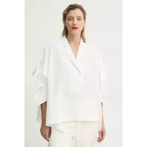 MMC STUDIO bluza femei, culoarea alb, neted, MINA imagine