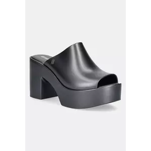 Melissa papuci MELISSA MULE HYPE METALLIC AD femei, culoarea gri, cu toc drept, M 36497.BI596 imagine