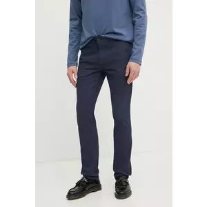 BOSS Orange pantaloni barbati, culoarea albastru marin, drept, 50531123 imagine