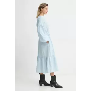 Levi's rochie din bumbac JOLENE LS MAXI DRESS midi, evazată, 001HS imagine