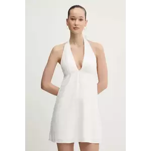 Hollister Co. rochie din in culoarea alb, mini, evazată, KI359-5067 imagine