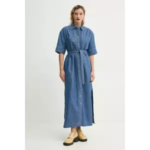 MUNTHE rochie din denim FIA maxi, evazată, 251134425104 imagine