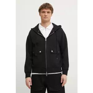 Michael Kors bluza barbati, culoarea negru, cu glugă, neted, CF452BG5MF imagine