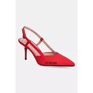 Love Moschino pantofi cu toc culoarea roșu, JA10627G1MIMX500 imagine