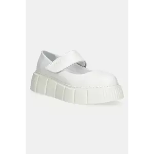 Inuikii balerini de piele Matilda M.J. femei, culoarea alb, cu platforma, 1012.005.0011.104 / 30102-056 imagine
