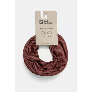 Jack Wolfskin fular impletit Basic culoarea rosu, neted imagine