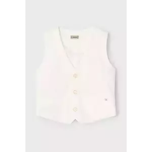 Mayoral vestă pentru copii din amestec de in culoarea bej, 3369 imagine