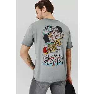 Medicine tricou din bumbac barbati, culoarea gri, cu imprimeu imagine