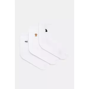 Medicine sosete 3-pack femei, culoarea alb imagine