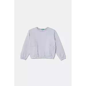 United Colors of Benetton hanorac de bumbac pentru copii neted, 3UNIG10IO imagine
