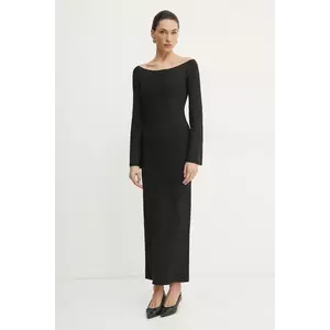 Liviana Conti rochie culoarea negru, maxi, mulată, F5SG37 imagine