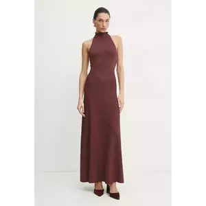 Liviana Conti rochie culoarea bordo, maxi, evazată, F5SA19 imagine