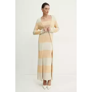 Liviana Conti cardigan femei, culoarea galben, light, F5SA39 imagine