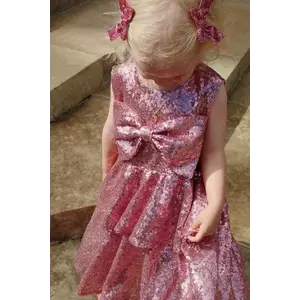 Konges Sløjd rochie fete ROSIE DRESS culoarea roz, mini, evazată, KS102203 imagine