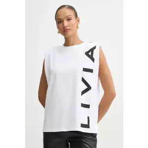 Liviana Conti top din bumbac culoarea alb, F5SW60 imagine
