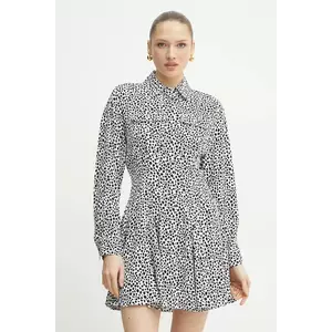 MICHAEL Michael Kors rochie culoarea alb, mini, evazată, MR582QWGS6 imagine