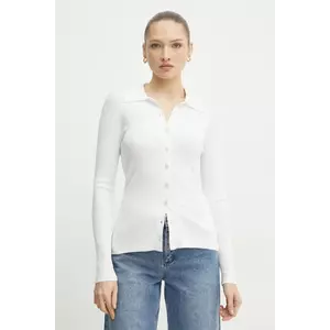 MICHAEL Michael Kors cardigan cu amestec de mătase femei, culoarea bej, light, MR56135GW2 imagine