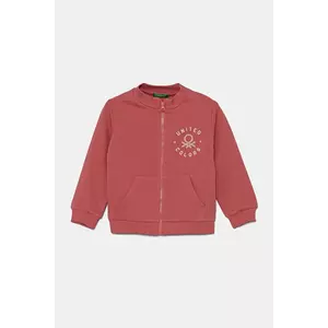 United Colors of Benetton hanorac de bumbac pentru copii culoarea roz, modelator, 3J70G503N imagine