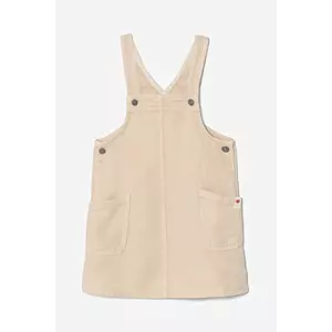 United Colors of Benetton rochie fete culoarea bej, mini, dreaptă, 41AQGT00L imagine