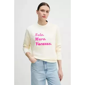 Drivemebikini bluza Sole Mare Chenille femei, culoarea bej, cu imprimeu, 2024-DMBS-020-ECP imagine