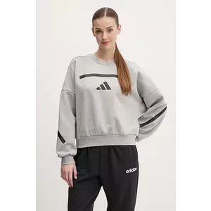 adidas bluza Z.N.E. femei, culoarea gri, cu imprimeu, JC5403 imagine