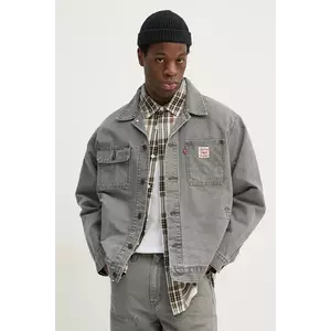 Levi's jacheta de bumbac culoarea gri, de tranzitie, oversize, A4820 imagine