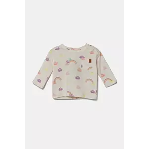 United Colors of Benetton longsleeve din bumbac pentru copii culoarea bej, 3H12A1064 imagine