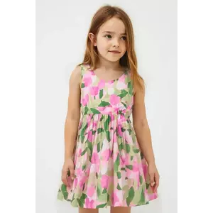 Mayoral rochie din in pentru copii culoarea violet, mini, evazată, 3913 imagine