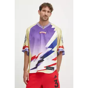 adidas Originals tricou TEAM JERSEY barbati, culoarea galben, modelator, JX1700 imagine