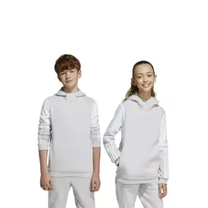 adidas Performance bluza copii culoarea gri, cu glugă, modelator, JD4808 imagine