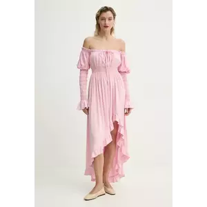 The Sleeper rochie culoarea roz, maxi, evazată, WADR02P006N imagine