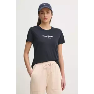 Pepe Jeans tricou din bumbac MACY femei, culoarea albastru marin, PL506012 imagine