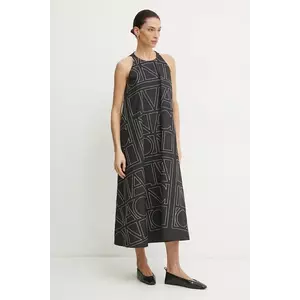 Liviana Conti rochie culoarea negru, midi, evazată, F5SK83 imagine