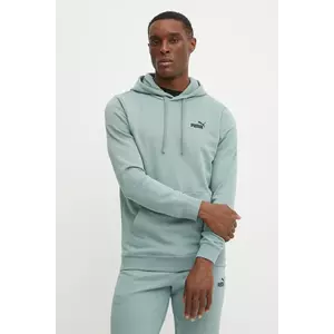 Puma bluza barbati, culoarea verde, cu glugă, neted, 682577 imagine