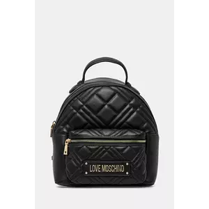 Love Moschino rucsac femei, culoarea negru, mic, cu imprimeu, JC4148PP1 imagine